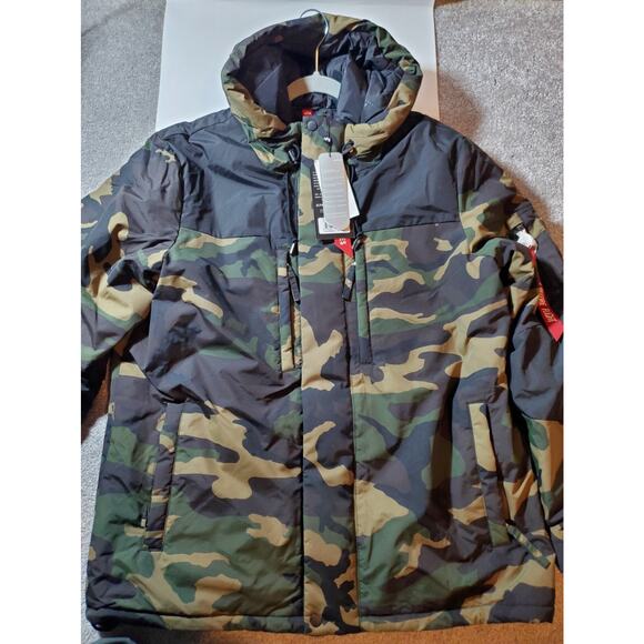 Alpha Avalanche Primaloft Hooded Jacket In Dark Woodland Camo - Size 2XL (R)